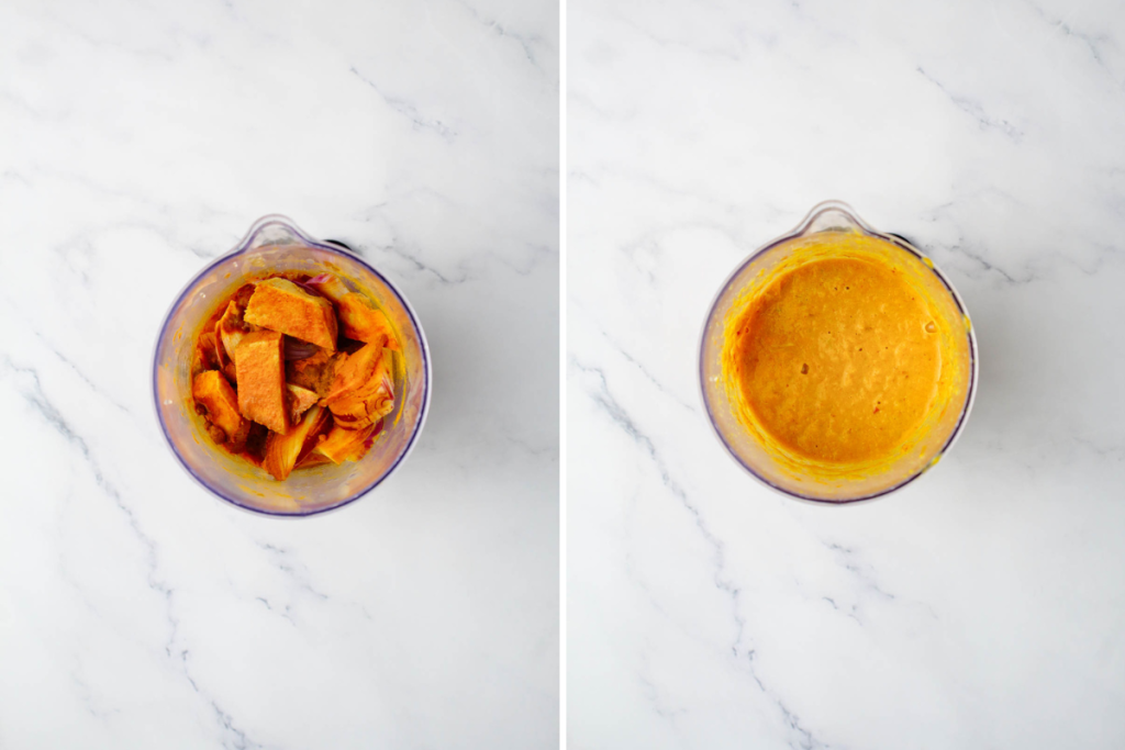 Ingredients in a blender