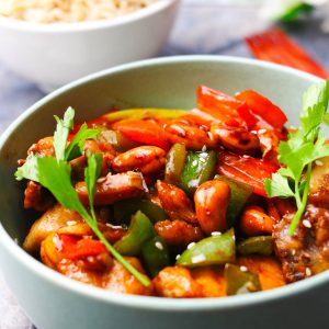 Delicious Thai Chicken Cashew in a bowl